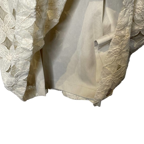 Daniel Cremieux Floral Lace Sleeveless Pleated‎ Cocktail Dress 2 Women Cream NWT - Picture 6 of 8